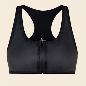 Black Racerback Bikini with Zip Closure